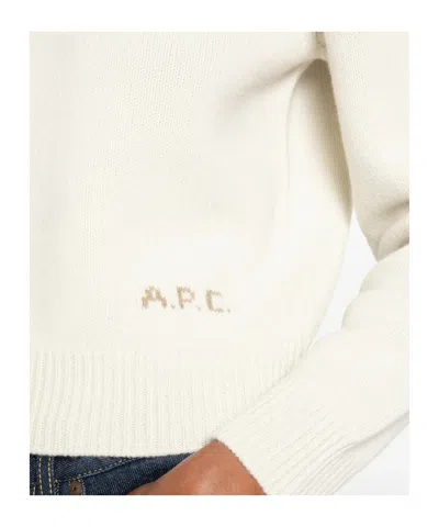 A.p.c. Esther Virgin Wool Crew-neck Sweater In Neutral