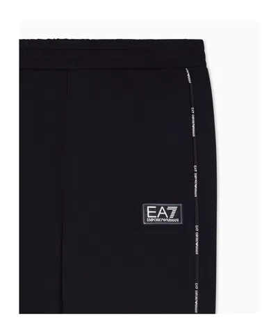 Ea7 Logo Track Pants In Blue