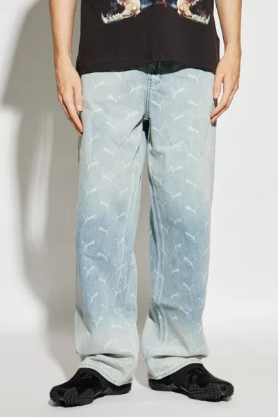 Puma Belt Loop Jeans In Blue