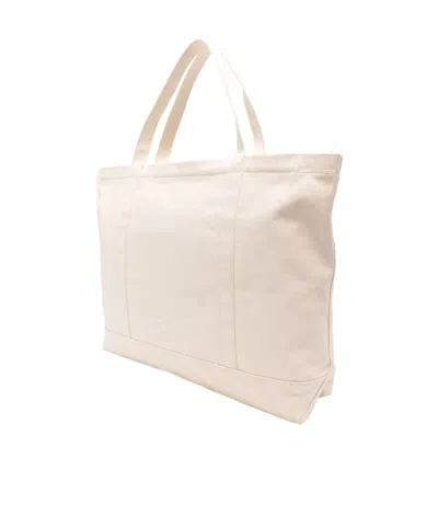 Maison Kitsuné Large Double-handle Shoulder Bag In Neutral