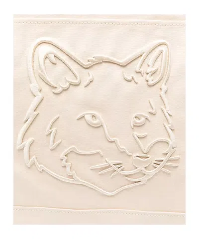 Maison Kitsuné Large Double-handle Shoulder Bag In Neutral