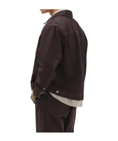 Norse Projects Collared Casual Jacket In Brown