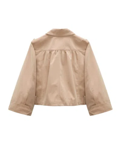 Dorothee Schumacher Luxury Layer Cropped Cotton-blend Jacket In Neutral