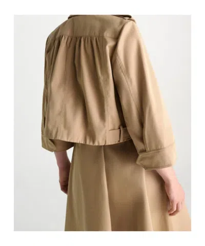 Dorothee Schumacher Luxury Layer Cropped Cotton-blend Jacket In Neutral