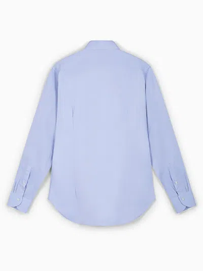 Canali Check-pattern Cotton Shirt In Blue