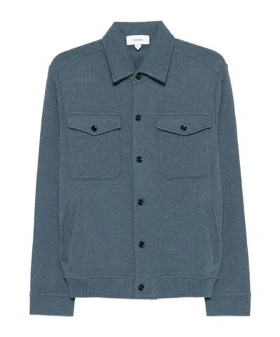 Lardini Cotton Jacket With Buttoned Pockets In Green
