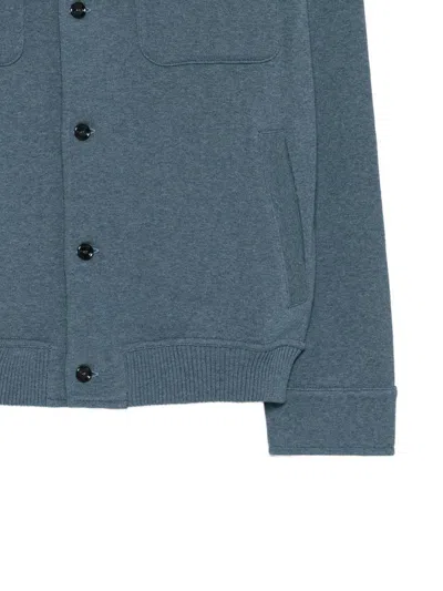 Lardini Cotton Jacket With Buttoned Pockets In Green