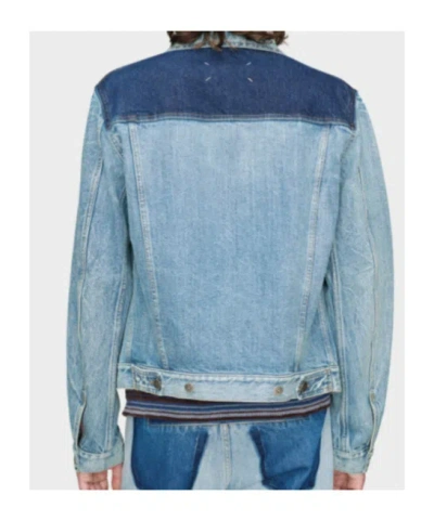 Maison Margiela Patchwork Denim Jacket In Blue