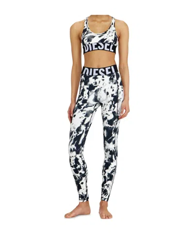 Diesel Abstract-pattern Leggings In Multi