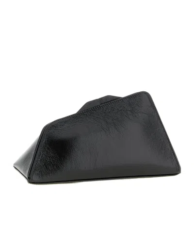 Attico 830 Pm Oversized Rectangular Clutch Bag In Black