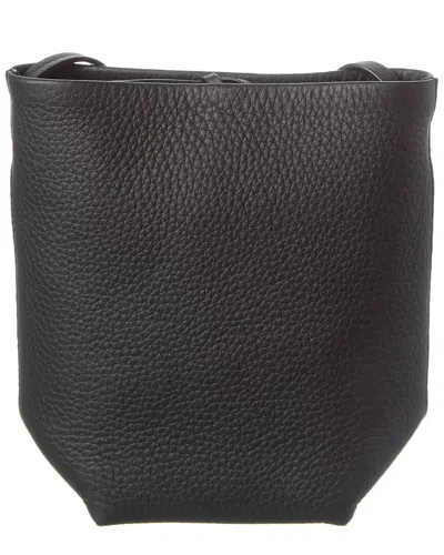 The Row Leather Crossbody In Black