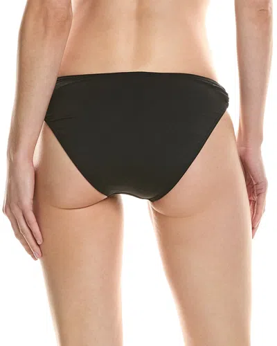 Carmen Marc Valvo Side Ring Bikini Swim Bottom In Black