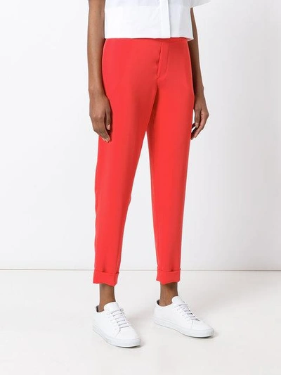 Shop P.a.r.o.s.h . Straight Leg Chinos - Red