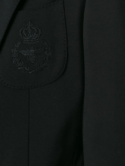 Shop Dolce & Gabbana Bee & Crown Embroidered Blazer
