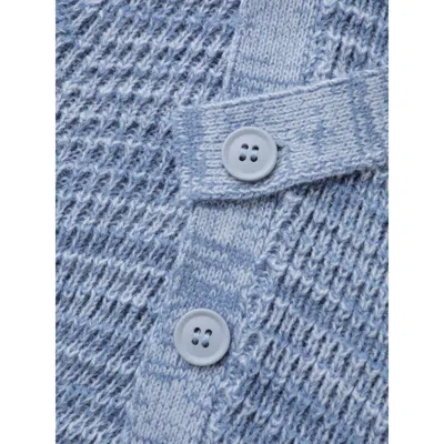 Bloomchic Women's Plus Size Turtleneck Wrap Adjustable Button Pullover Aegean Long Sleeve 18-20/2x In Blue