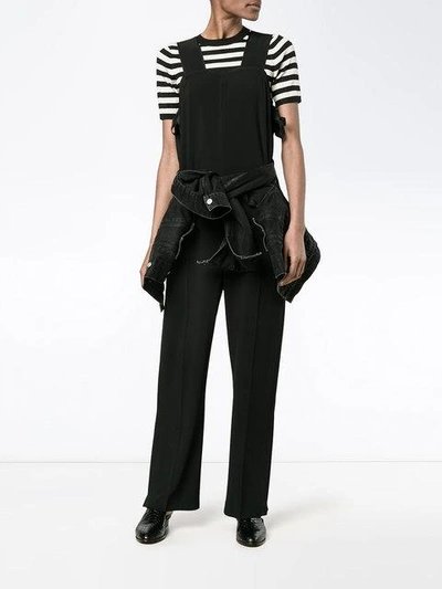 Shop Helmut Lang Ärmelloser Seidenjumpsuit In Black