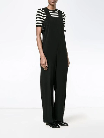 Shop Helmut Lang Ärmelloser Seidenjumpsuit In Black