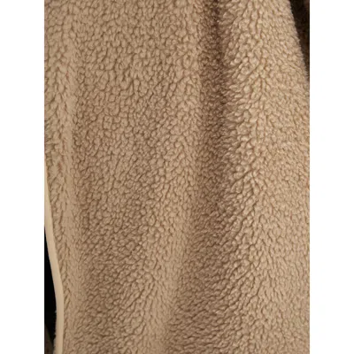 Bloomchic Women's Plus Size Solid Pocket Open Front Teddy Coat Lightbrown Plain 10/m In Brown