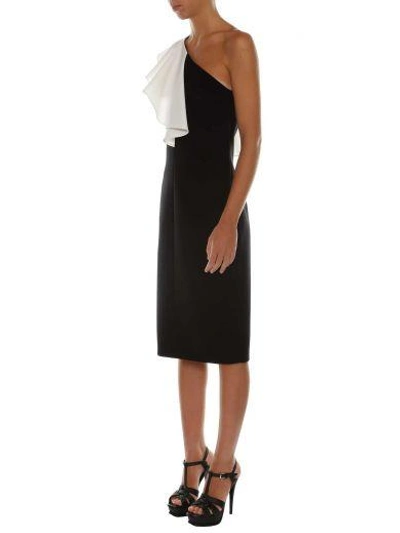 Shop Saint Laurent Crepe Compact Dress In Noir