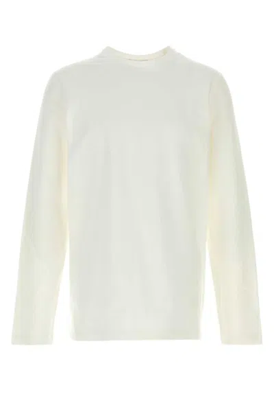 The Row White Solid Crew Neck T-shirt In White