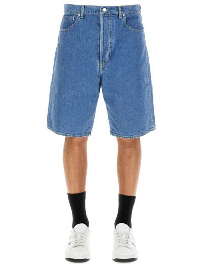 Kenzo Blue Solid Shorts In Blue