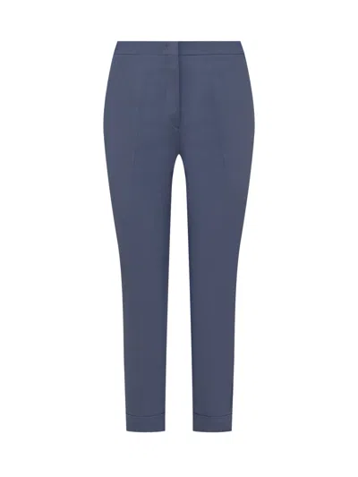 Etro Blue Slim Flat Front Pants In Blue