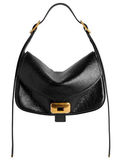 Balenciaga Womens Clicca Medium Shoulder Bag Adjustable In Black