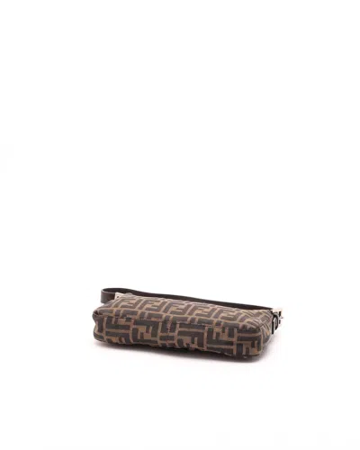 Fendi Zucca Baguette Bag In White