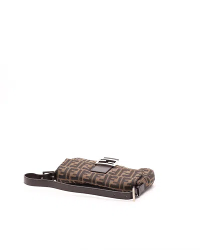 Fendi Zucca Baguette Bag In White