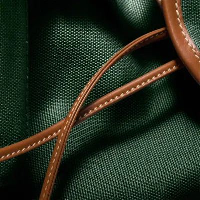 Miu Miu Canvas And Leather Backpack In Green