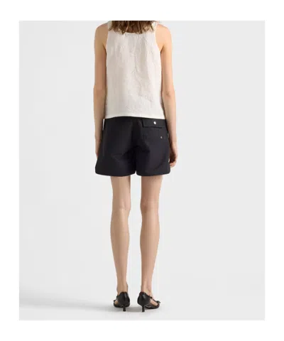Prada Re-nylon Drawstring Shorts In Black