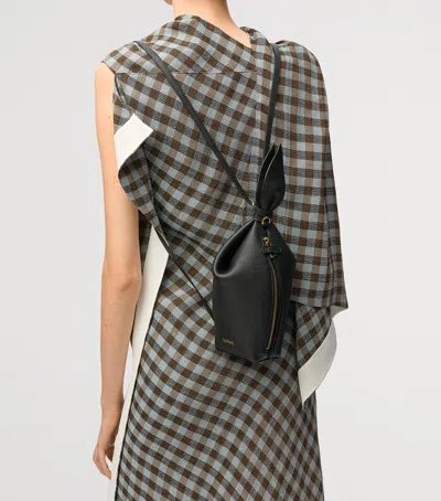 Loewe Leather Scarf Backpack In Black