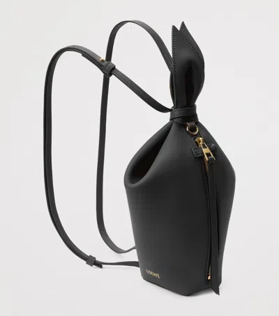 Loewe Leather Scarf Backpack In Black