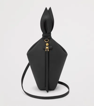 Loewe Leather Scarf Backpack In Black