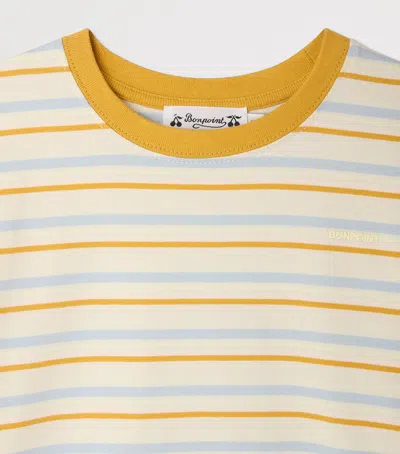 Bonpoint Cotton Stripe T-shirt In Multi