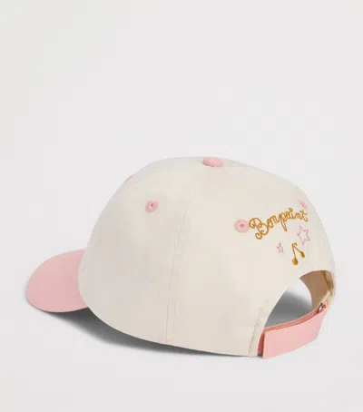 Bonpoint Arnold Cherry Embroidered Baseball Cap In White