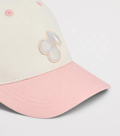 Bonpoint Arnold Cherry Embroidered Baseball Cap In White