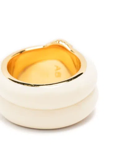 Aurelie Bidermann Katt Double-layer Ring In Brown