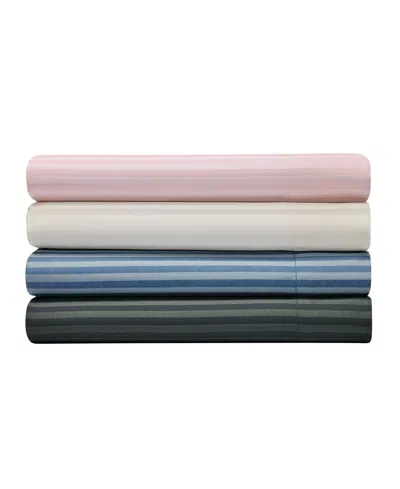 Macy's Dobby Stripe 200-thread Count Cotton Blend 4-pc. Sheet Set, Queen In White