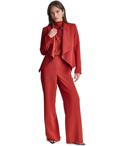 Bcbg Women's Open-front Collared Jacket In Red