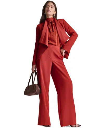 Bcbg Women's Open-front Collared Jacket In Red