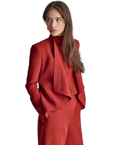 Bcbg Women's Open-front Collared Jacket In Red