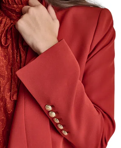 Bcbg Women's Open-front Collared Jacket In Red