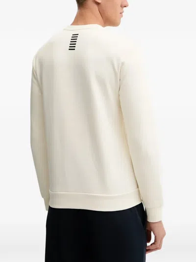 Ea7 Logo Sweatshirt In Neutral
