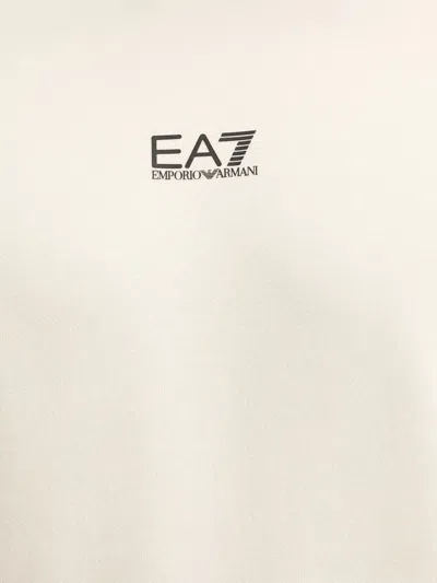 Ea7 Logo Sweatshirt In Neutral