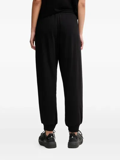 Ea7 Drawstring Logo Track Pants In Black