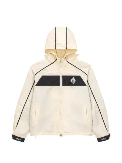 Rta Zayden Hooded Logo Jacket In Neutral