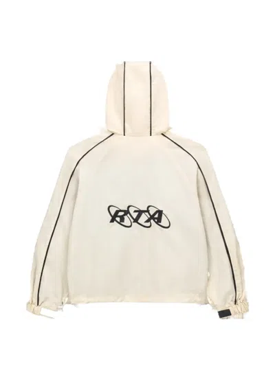 Rta Zayden Hooded Logo Jacket In Neutral