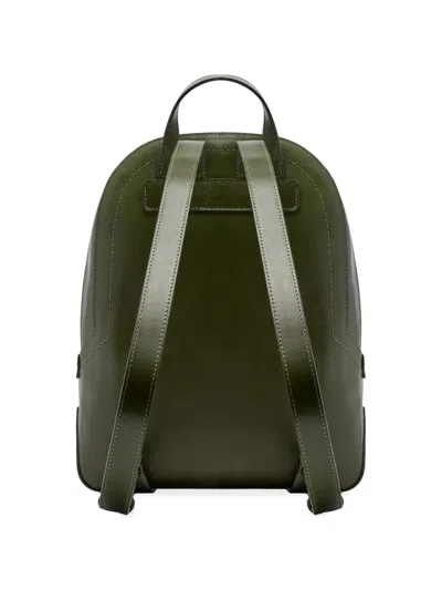 The Bridge Leather Front-pocket Backpack In Green