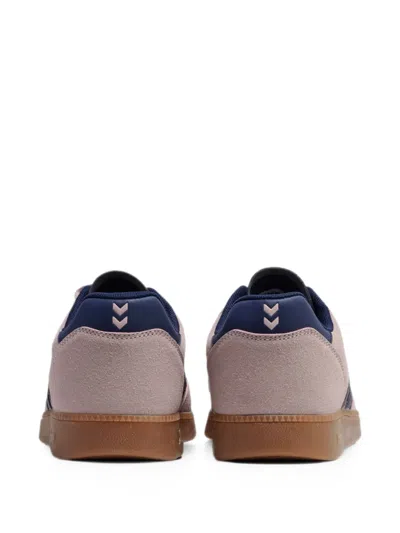 Hummel Stripe-panel Perforated Sneakers In Pink